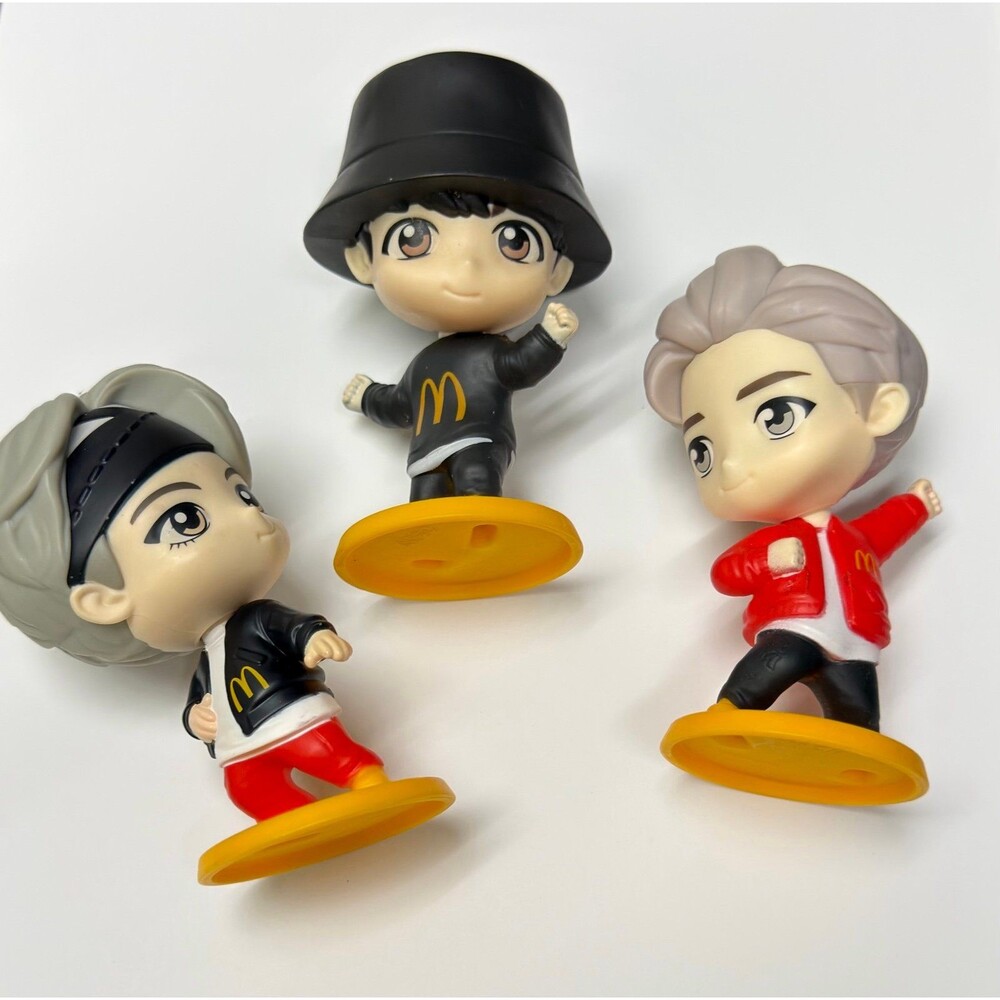 BTS McDonald's Collaboration Mini Figurines Set of 3